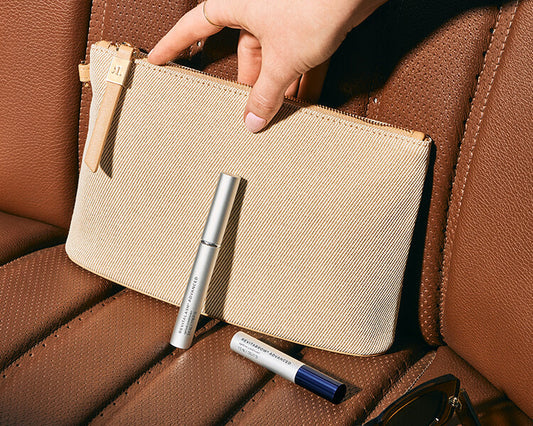 Effortless Beauty Collection canvas travel bag with RevitaLash and RevitaBrow serums